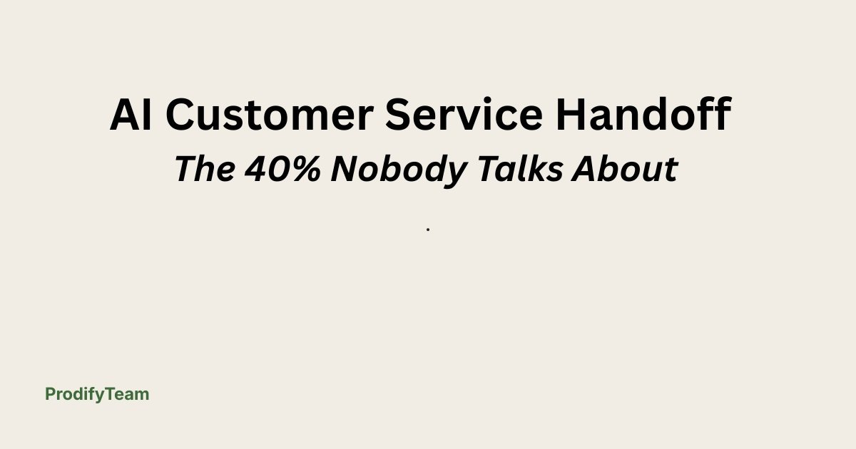Ai Customer Service handoff