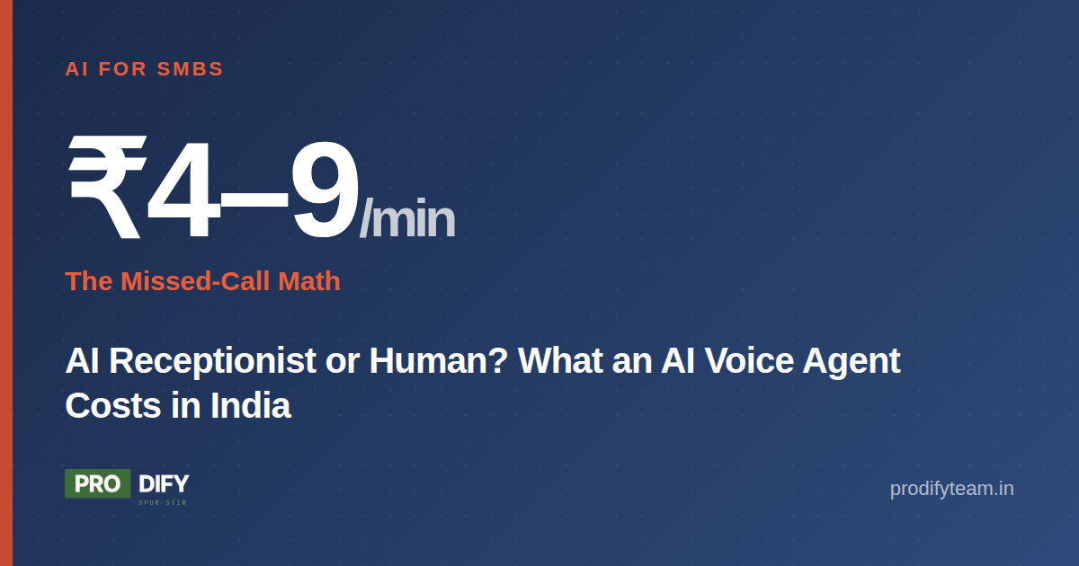 AI voice agent cost in India: missed-call math for small businesses